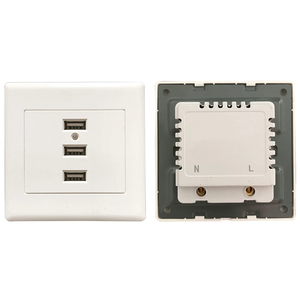 Розетка сетевая с 3 портами USB 2 0 5 в пост. Тока 220 В|Электрические розетки| |