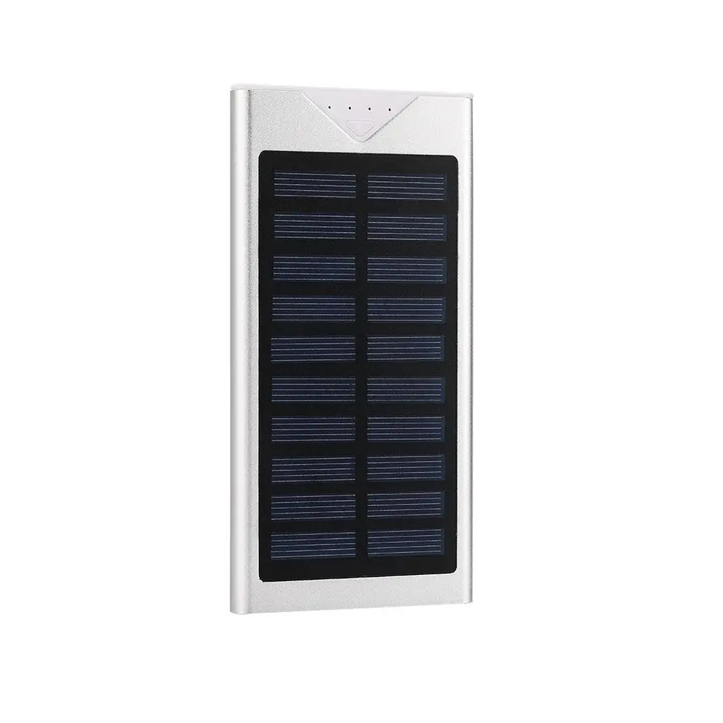 Внешний аккумулятор на солнечной батарее 30000 мАч 2 USB LED портативное зарядное