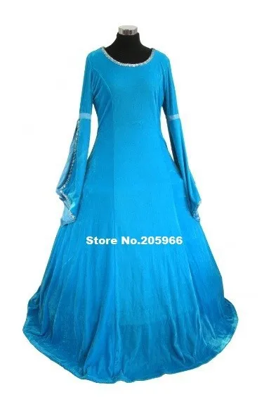 Синяя бархатная ткань Женская Роскошная качественная средневековая фотография |