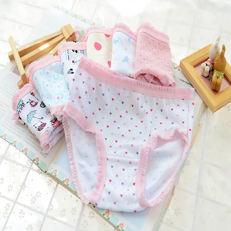 4 шт./Лот хлопковые трусы для девочек 2 10 лет|girls underwear cotton|baby girl underweargirls |