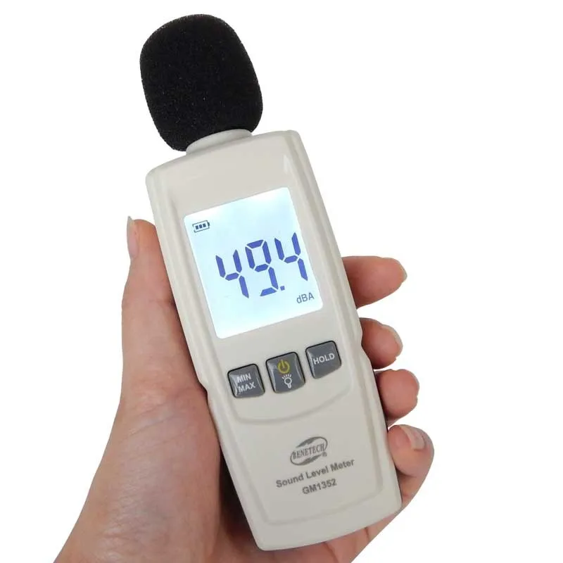 Цифровой измеритель уровня звука GM1352 30 130dB шума в децибелах ЖК экран noisemeter|digital sound
