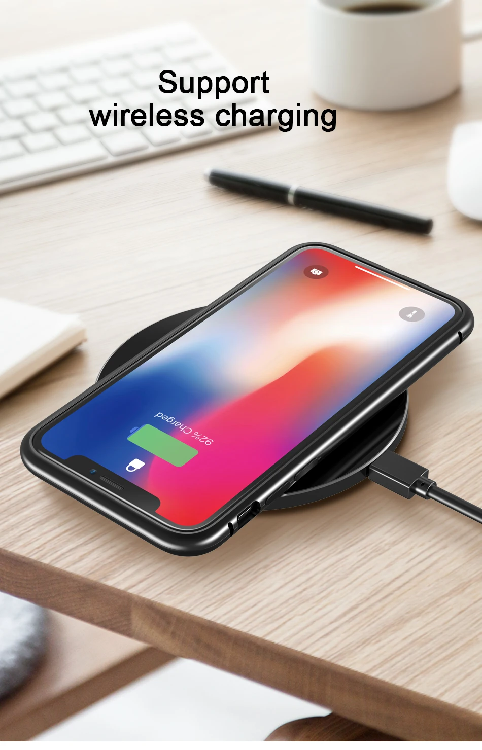 Caseier магнитной адсорбции чехол для iPhone X XS MAX XR задняя Стекло принципиально для iPhone X, 8, 7, 6s 6 Plus чехол Capinha Couque