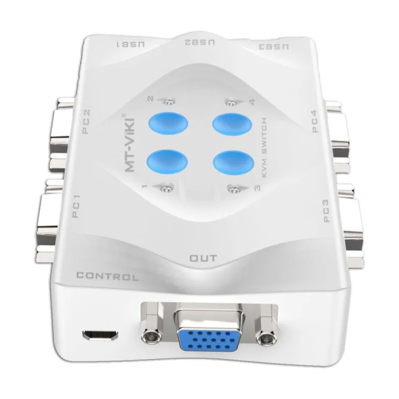 MT-Viki Kvm-переключатель VGA USB 4 порта проводной пульт дистанционного управления
