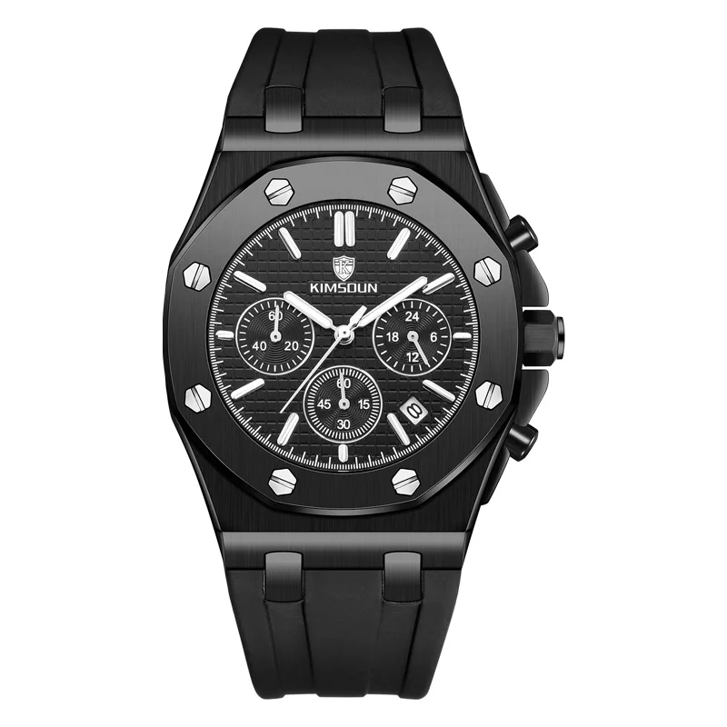Relogio Masculino KIMSDUN новые спортивные хронограф мужские s часы лучший бренд класса люкс кварцевые мужские часы водонепроницаемые часы с большим циферблатом мужские - Цвет: 15