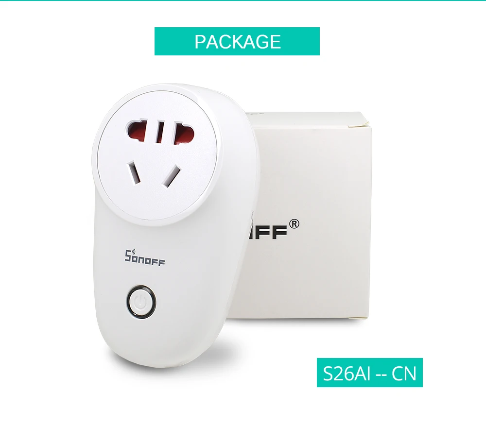 Sonoff S26 Беспроводная умная розетка CN/AU/EU/UK/US штекер Sonoff базовый Wifi переключатель умный дом розетки работают с Alexa Google