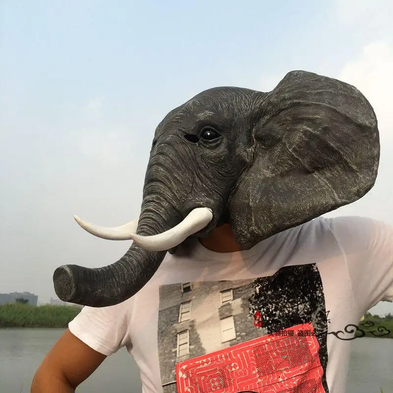 Высококачественные маски со слоном маска для взрослых на Хэллоуин Реалистичная