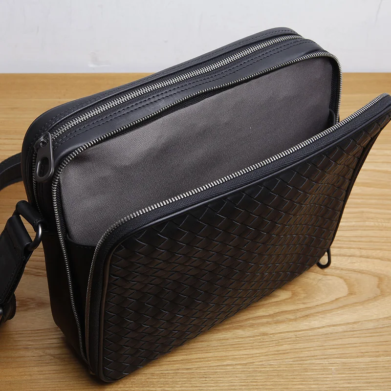 Сумка LANSPACE из натуральной кожи модная мужская сумка известного бренда через