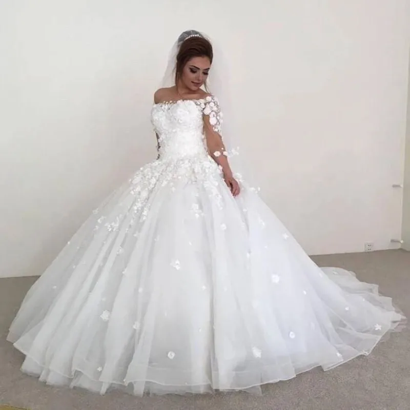 

Robe De Mariage Принцесса Милая Аппликация бальное платье Свадебные платья размера плюс арабский Африканский Vestido De Novia свадебное платье