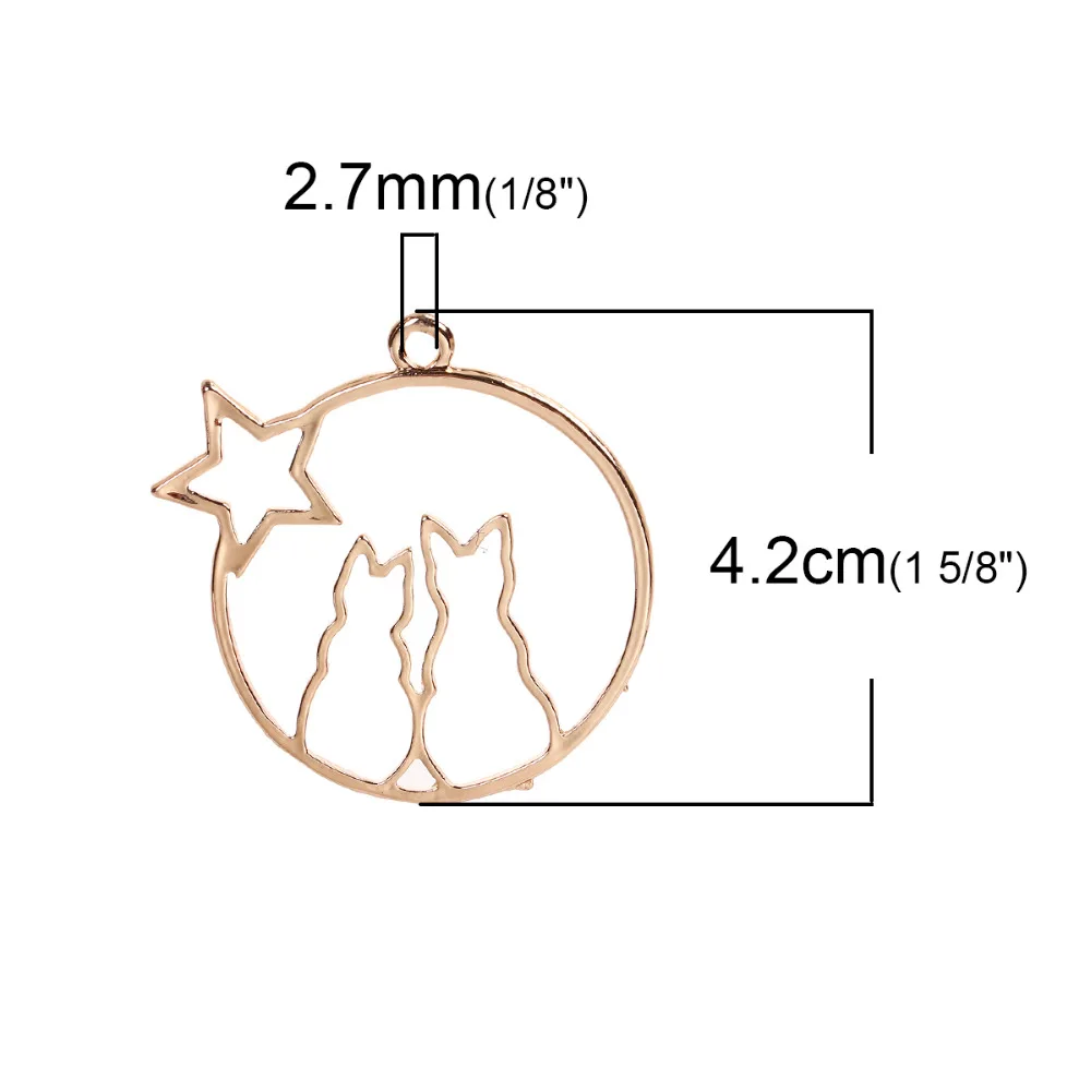 Doreen Box золотого цвета на основе цинка сплав с открытой спиной ободок подвески для