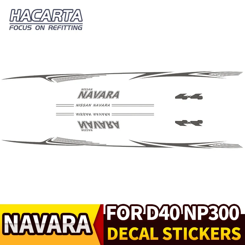 Для navara np300 D40 виниловые наклейки кузова полосатые наклейки комплект для NAVARA 2010~ Frontier стикерсы на клею