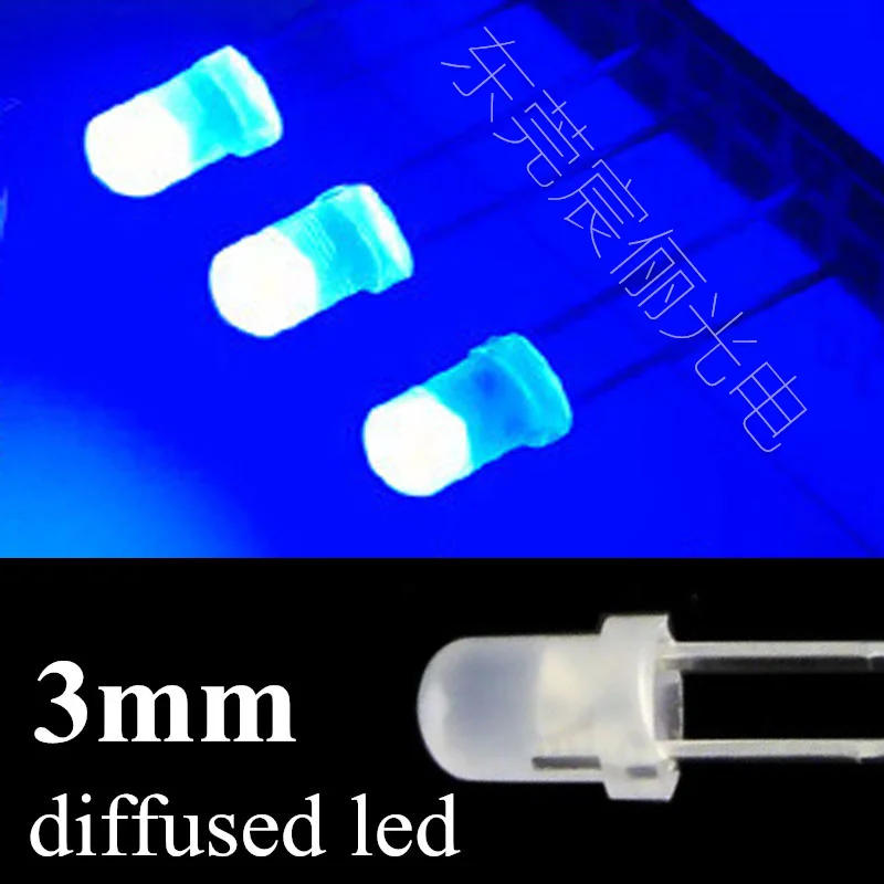 RGB изменение цвета 3 мм круглый dip led рассеянный автоматическая вспышка привело