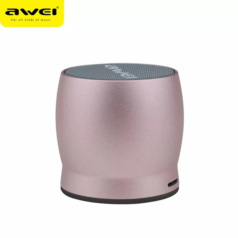 Awei Y500 мини-колонка с Bluetooth динамик портативный компьютер динамик поддержка аудио usb-динамик ПК динамик для мобильного телефона - Цвет: ROSE GOLD