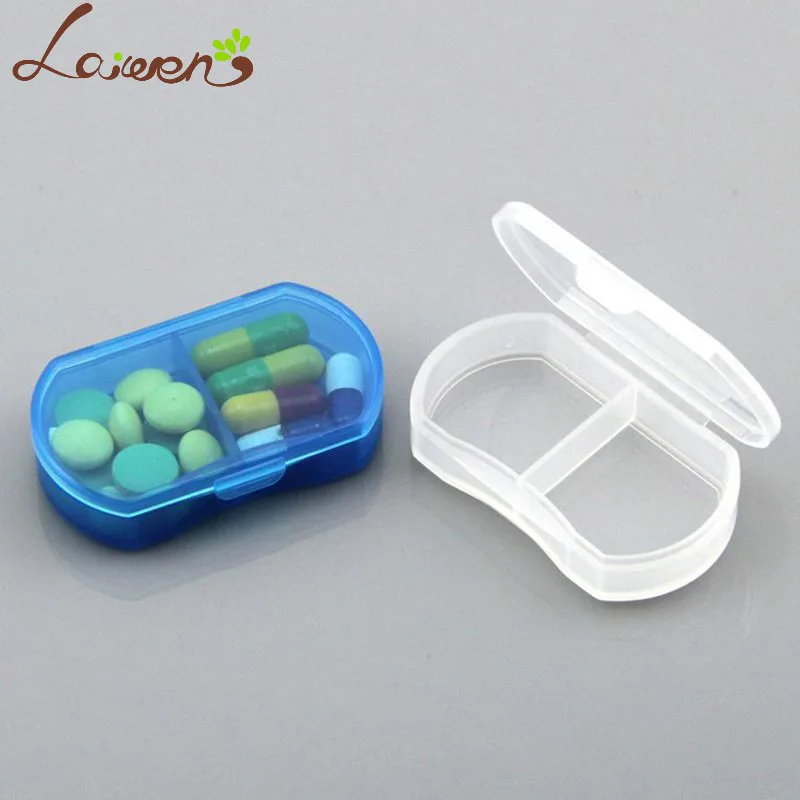 Контейнер Laiwen с 2 отделениями для хранения витаминов и лекарств|pill case|drug pill boxdrug