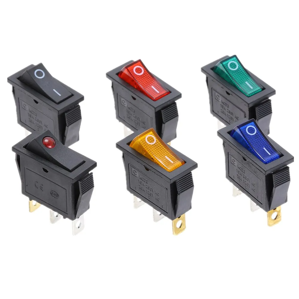 KCD3 220 В ВКЛ./ВЫКЛ. Кулисный переключатель spst однополюсный одиночный бросок 2