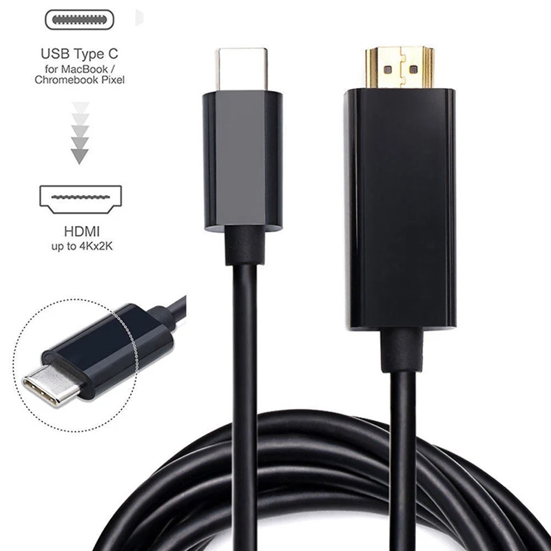Кабель Type C USB-C-HDMI 6 футов USB 3 1 (Совместимость с Thunderbolt 3) для планшета |