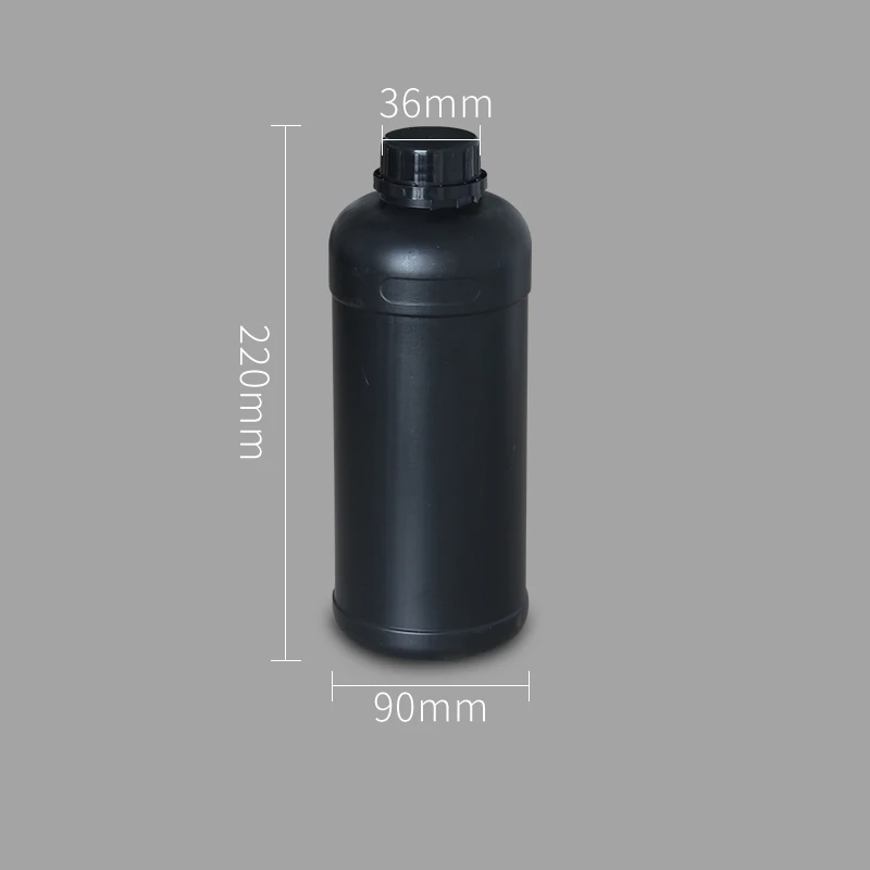 1000ml black Пищевая пустая косметическая бутылка герметичный контейнер для шампуня, лосьона, жидкости, пополняемая пластиковая бутыль - Цвет: 1000ml black