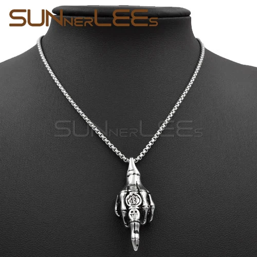 SUNNERLEES новые модные ювелирные изделия ожерелье из нержавеющей стали звенья цепи