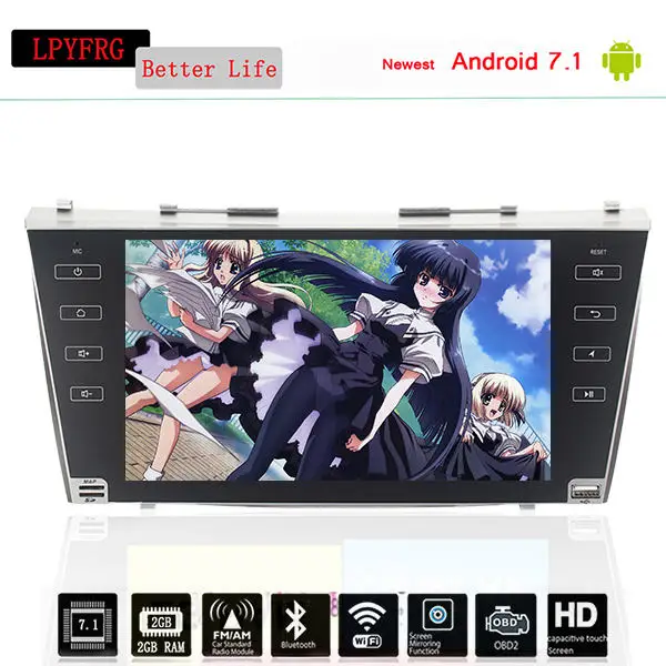 Новый 4G + 64G 2 din android автомобильный dvd для toyota camry 2007 2008 2009 Автомобильный Радио