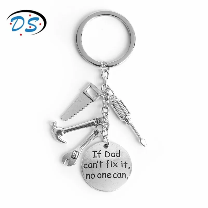 

dongsheng jewelry If Dad Can't Fix It, No One Can Letters Keychain Metal Charms Key Ring llaveros chaveiro Creative Key Chain