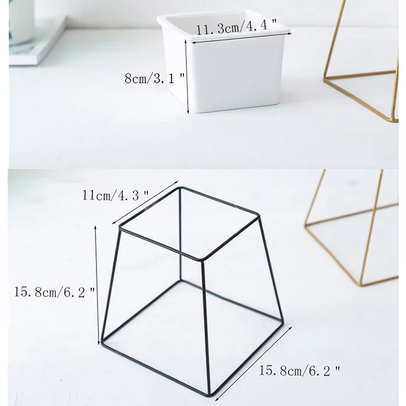 Скандинавские простые квадратные трапециевидные цветочные горшки для
