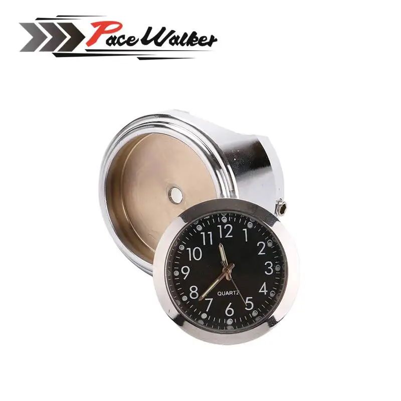 7/8 &quot1&quot мотоцикл Руль управления для мотоциклов черный циферблат часы temp