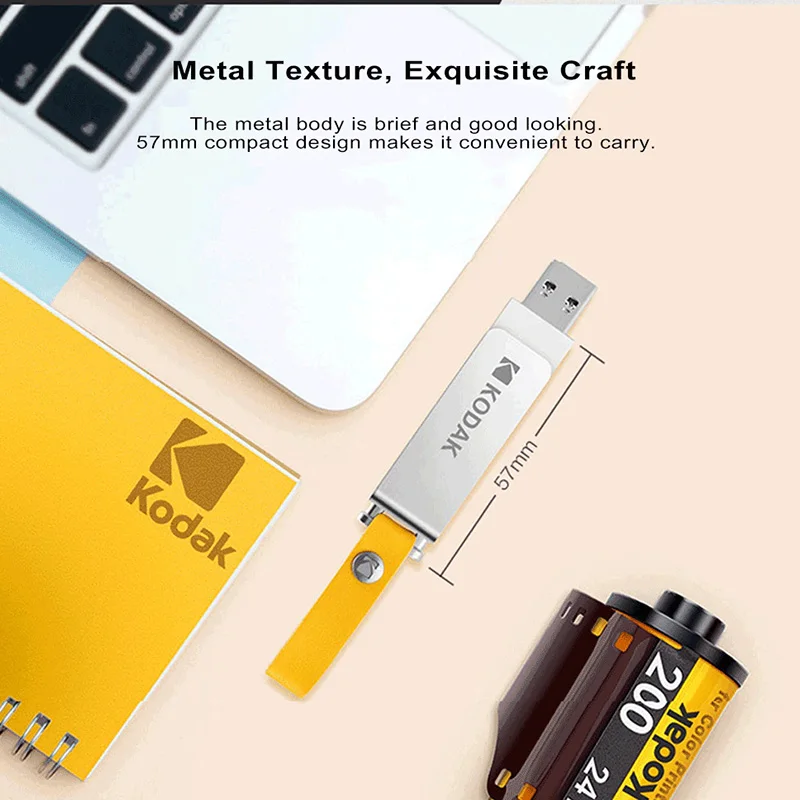 Флеш накопитель Kodak USB 256 металлическая флешка 128 ГБ 64 32 16 флэш память usb|USB