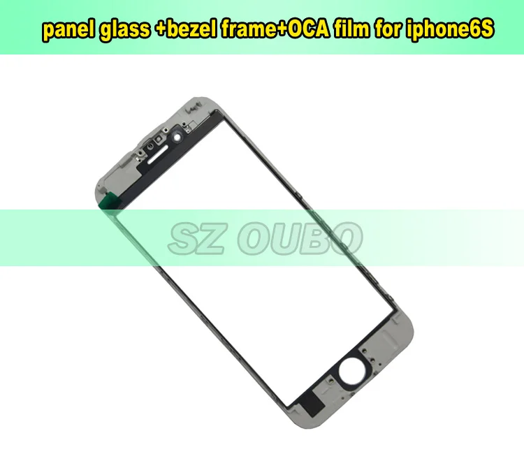 Оригинал Холодного Отжима Переднее Стекло Объектива Рамка С ОСА Фильм Для iPhone 6 s