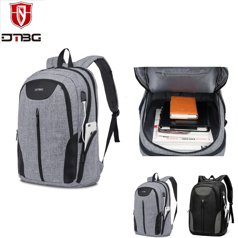 DTBG 17 дюймов для мужчин и женщин рюкзак ноутбука повседневный с usb зарядным портом
