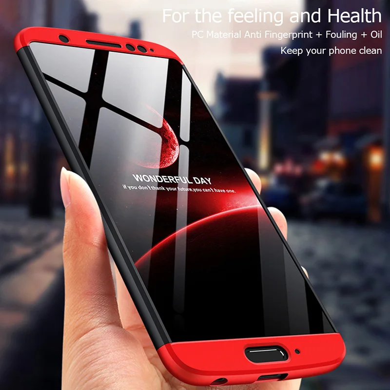 

Bumper 360 Degree Full Case For Motorola Moto G5S Plus Case XT1803 XT1805 Plastic Anti-Knock Back Cover For Moto G6 1S Shell