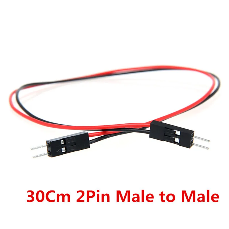 50 шт./лот кабели DuPont 30 см 2pin AWG26 макетная плата соединительные провода M-M F-F для