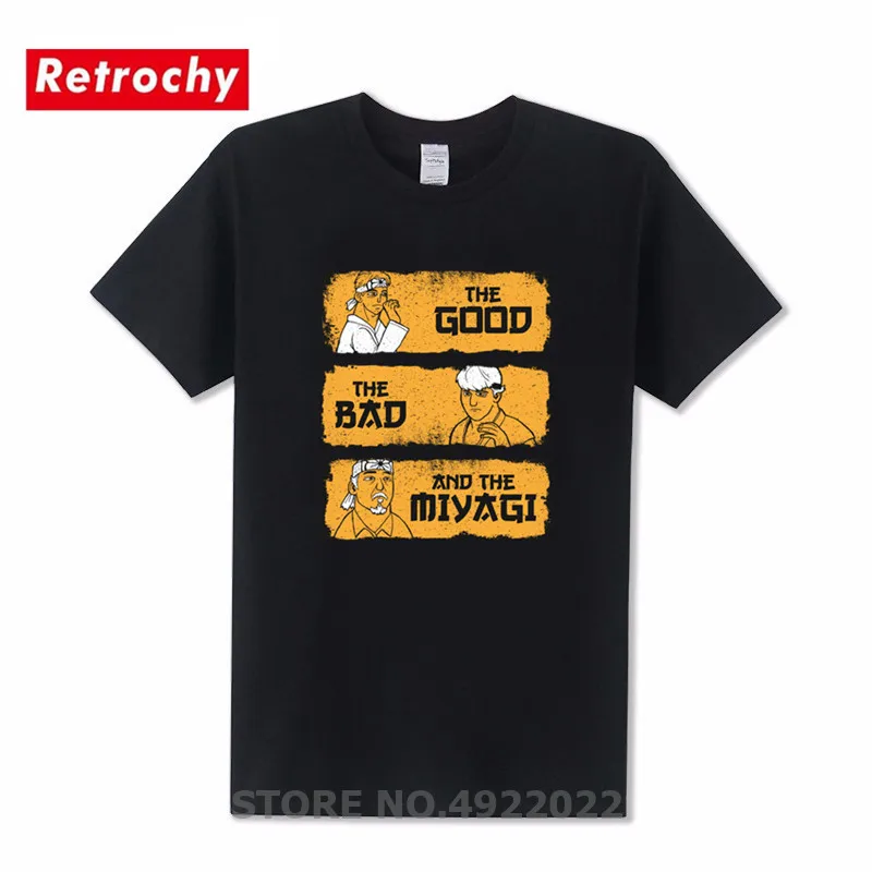 Мужская футболка с рисунком каратэ из аниме Good Bad Miyagi Винтажная надписью Verano