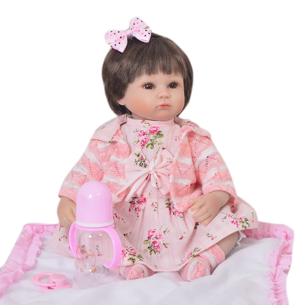 

Reborn baby doll toy gift 18"42cm silicone reborn baby dolls lifelike newborn girl princess bebes reborn bonecas