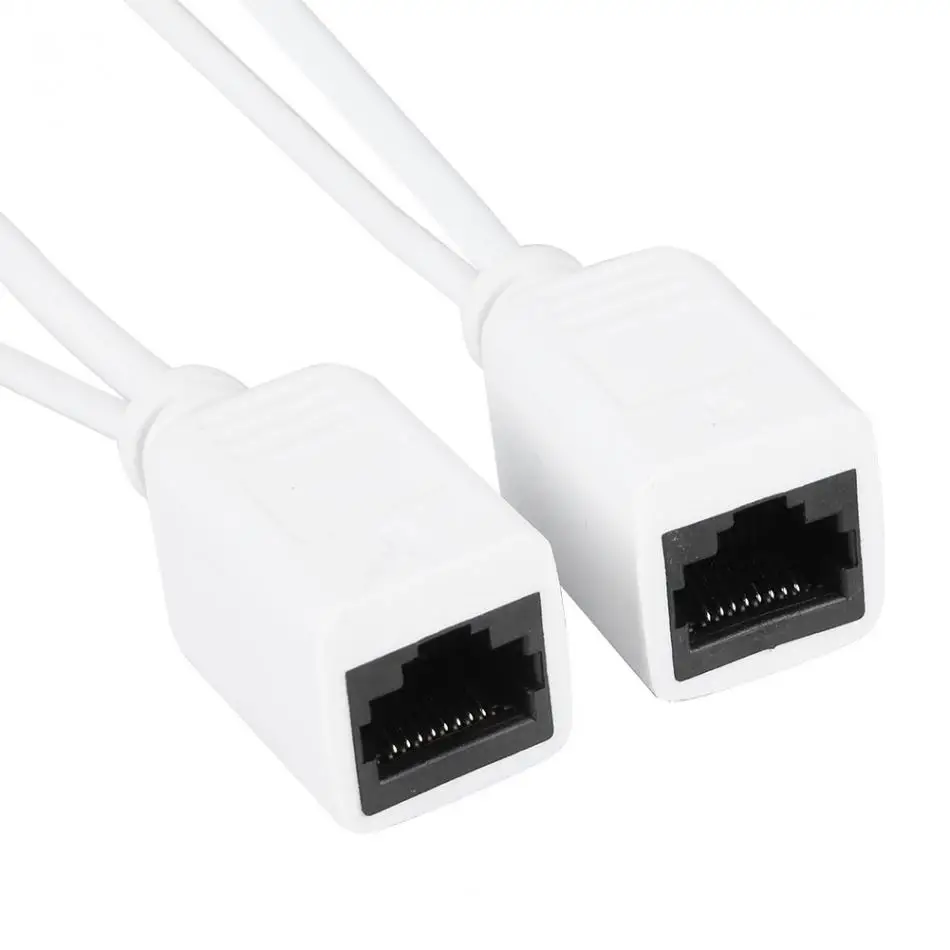 10 пар DC 12 В IP камера POE RJ45 кабель питания через Ethernet адаптер-форсунка сплиттер