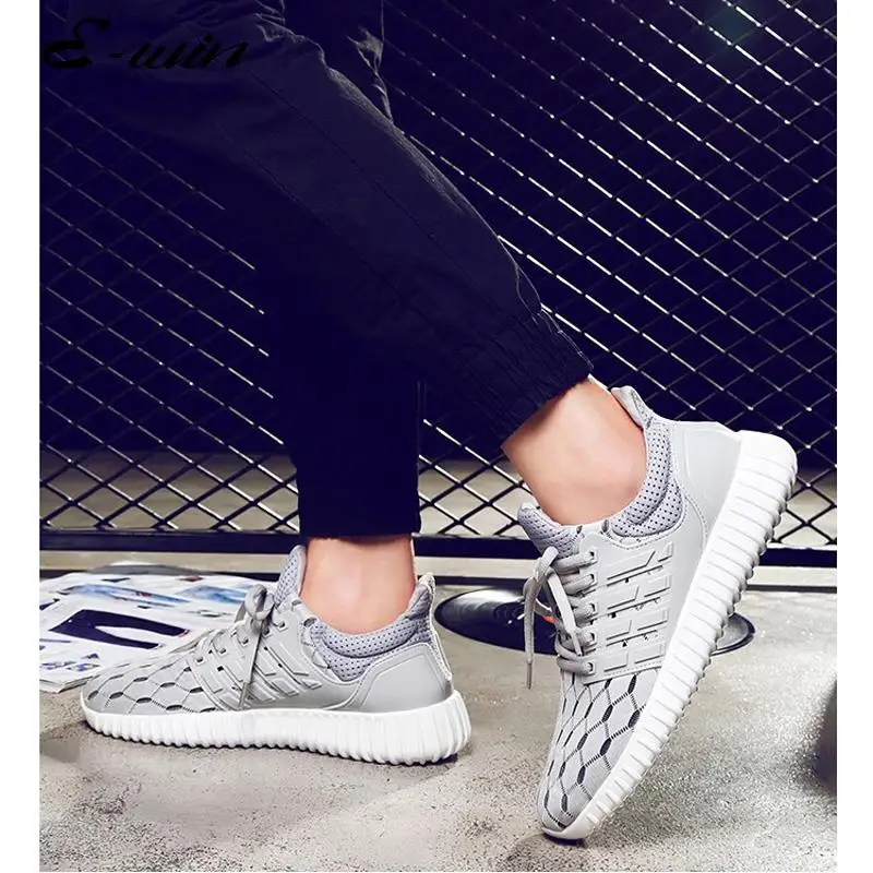 2016 Новый Мужская Обувь Дышащий Мода Кроссовки Узелок Повседневная Бег Прогулки