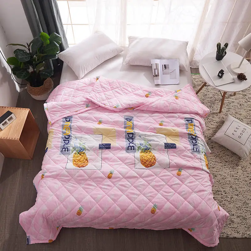 Одеяло с принтом тонкое стеганое одеяло мультяшным пододеяльник king queen для