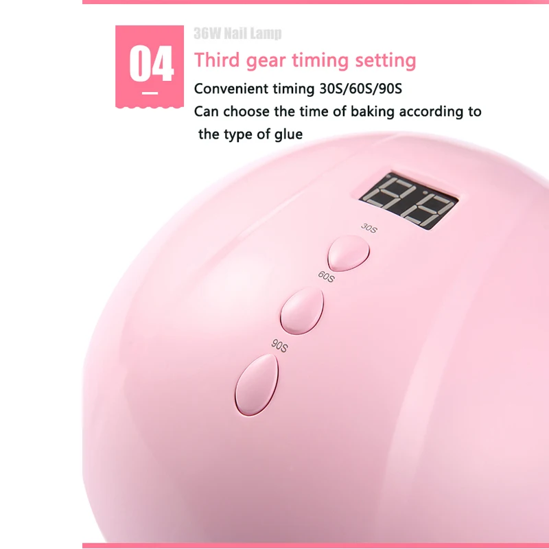 

UV Lamp 36W Dryer Nail Polish Machine 12 LEDS Nail Lamp For Gel Polish Art Automatic Sensor Sun Light LCD digital nail Art Tools