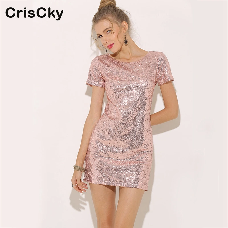 CRISCKY/Лидер продаж летнее повседневное мини платье для женщин с круглым вырезом
