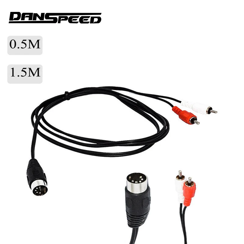 DANSPEED 0 5/1 5 M 1 64/5FT 5Pin Midi Din штекер 2RCA телефон мужской плюс аудио кабель Ведущий