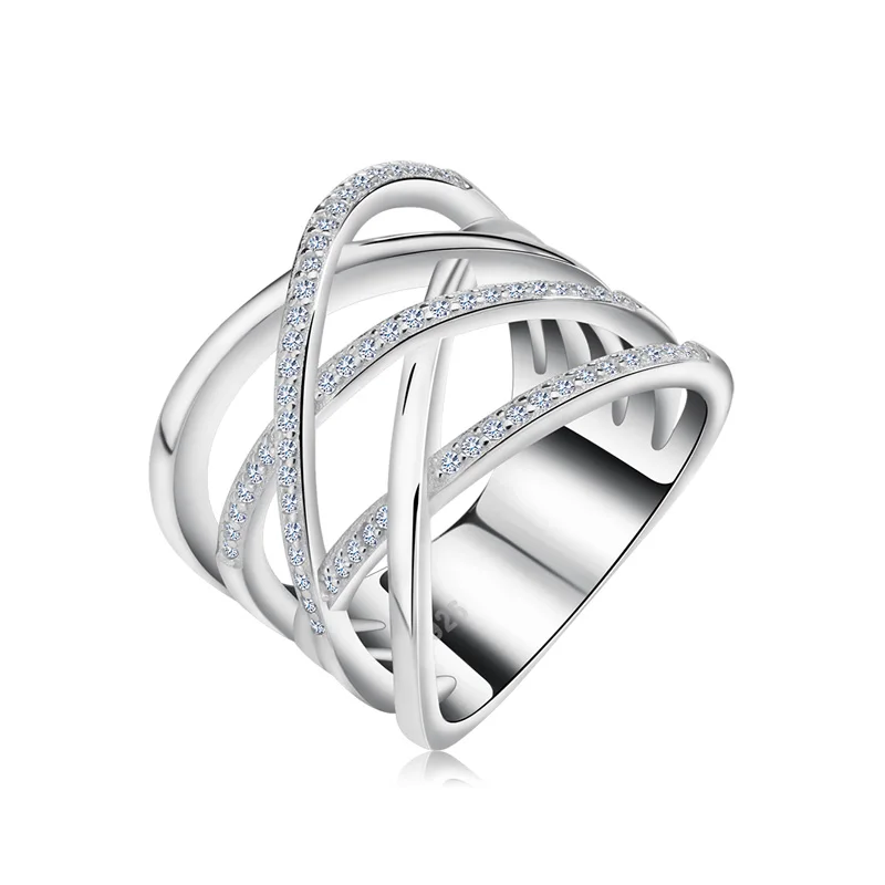 Orsa Jewels Топ Класс микро проложили CZ Кольцо Классический Кольца специальные Дизайн серебро Цвет кольцо с Идеально отполированный для Для женщин or93 - Цвет основного камня: OR85 Silver Color