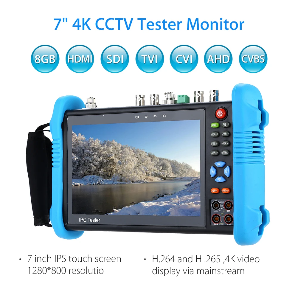 SEESII IP Тестер CCTV " 4 K 1080P 8GB AHD монитор TVI CVI AHD HD SDI/EX-SDI PTZ POE камера видео тестер wifi HDMl Onvif H.265