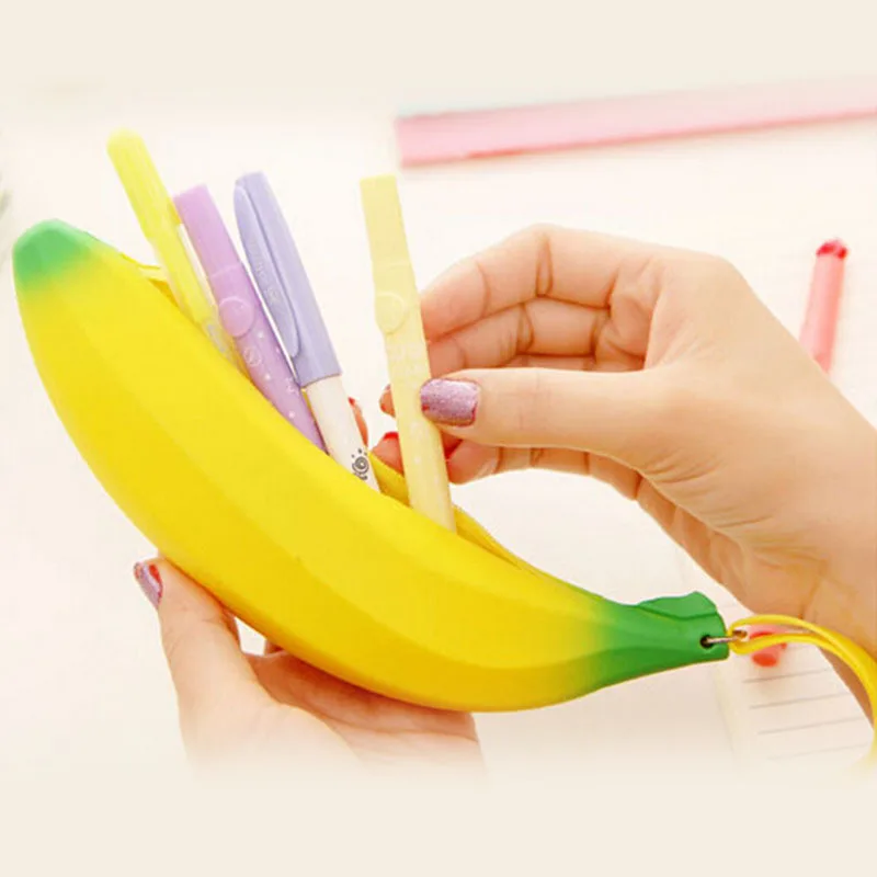 1 шт. хит продаж новинка типа &quotбанан&quot кавайный пенал для карандашей с