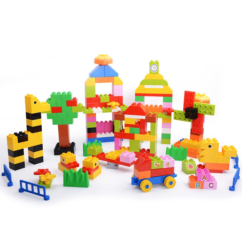 DIY Красочные Творческие строительные блоки маленького размера идущие большой