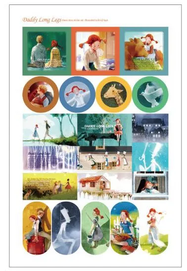 Классическая Anne of green gables/daddy long legs/Алиса в стране чудес, Набор стикеров для украшения сказок