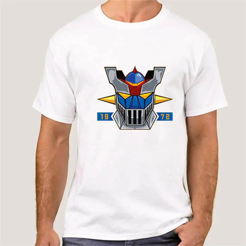 Модная аниме футболка Mazinger Z топы футболки забавная крутая мужская одежда с