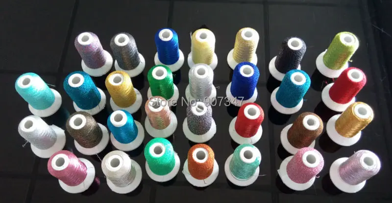 Simthread Новое поступление Металлическая вышивка нить 550 ярдов мини конус