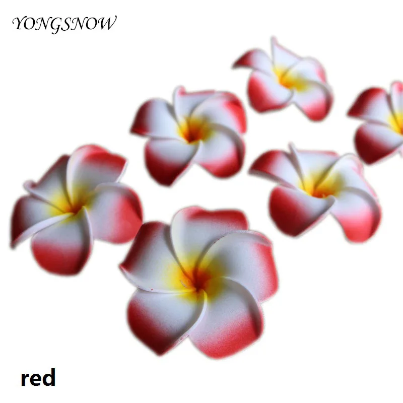 red 50 шт./лот 5~ 7 см Плюмерия ПЭ Пена Frangipani искусственные цветы для дома и сада декоративные принадлежности Свадебные вечерние украшения - Цвет: red