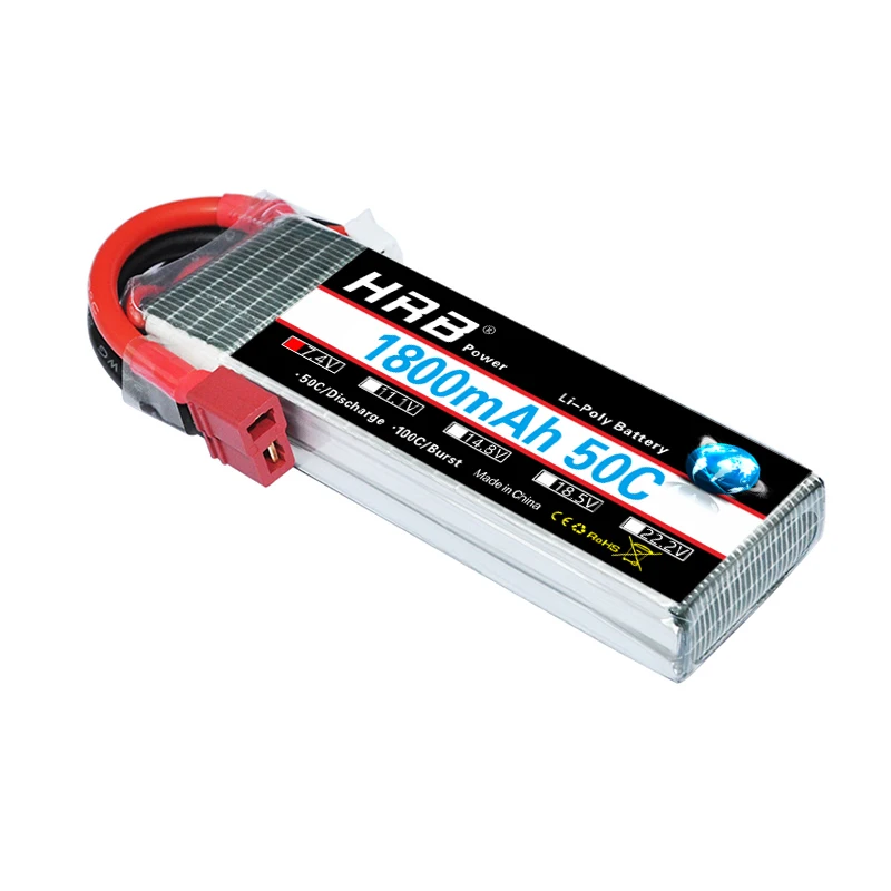 Аккумулятор HRB RC Lipo 2S 1800 мА/ч 50C MAX 100C 7 4 В для электрического автомобиля 1/16 весы mjx B3