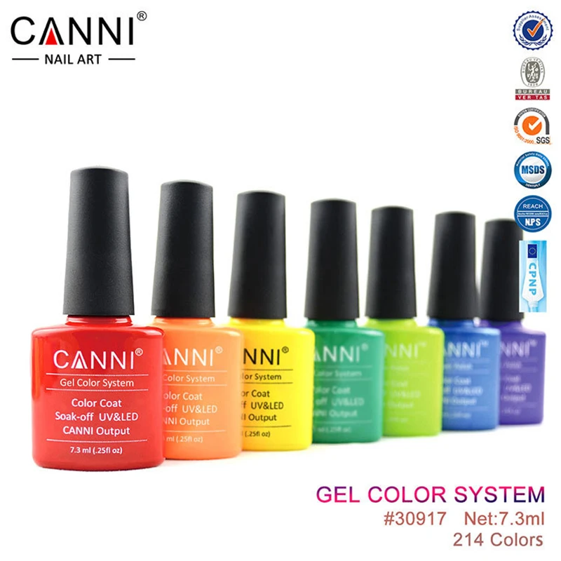 CANNI UV лак для ногтей 145-168 Блестящий УФ-гель для ногтей лак светодиодный впитывающий клей для нейл-арта УФ-гель лак 238 цветов CN03