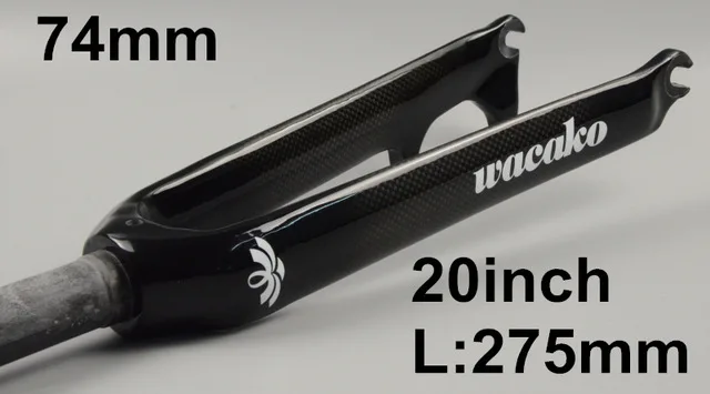 Зеленый Wacako 14, 16, 18, 20, 22 дюйма, Складывающийся BMX велосипед T700, полностью углеродная вилка из углеродного волокна, передняя вилка для велосипеда, вилка для мотокросса - Цвет: Зеленый