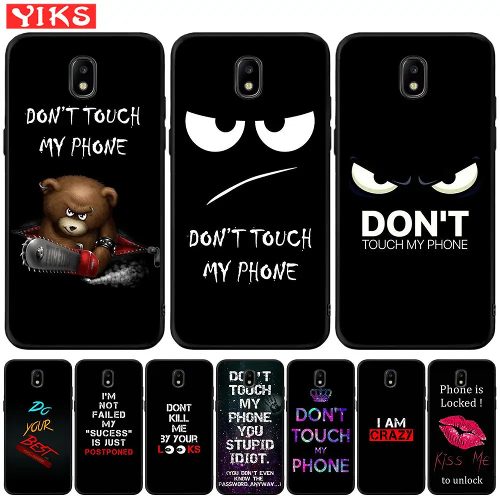 Простой чехол с надписью Don't Touch My для Samsung Galaxy J3 J5 J7 2016 2017 телефона J2 Prime G530 j4 J6 Plus